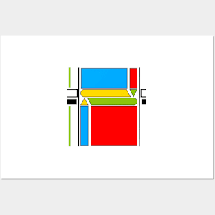Bauhaus Abstract geometric fun - the squares Posters and Art